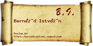 Bernád István névjegykártya