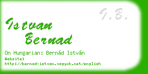 istvan bernad business card