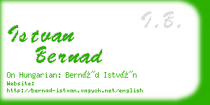 istvan bernad business card